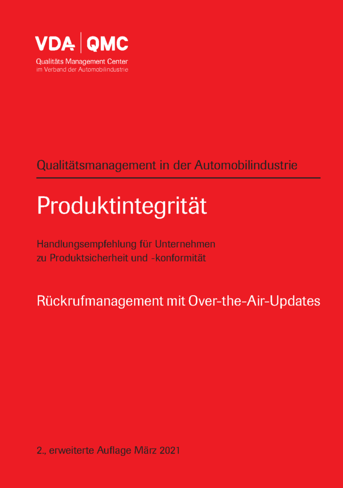 Product Safety & Conformity Representative (ID 503) VDA QMC